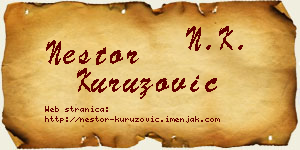Nestor Kuruzović vizit kartica